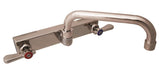 Evolution 8" Splash Mount S/S Faucet, 14" Swing Spout-cityfoodequipment.com