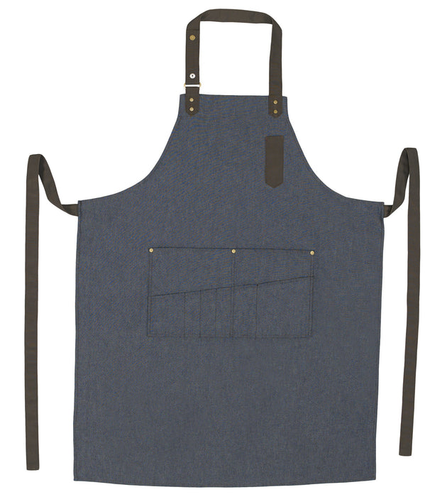 Bib Apron, 33.5"L x 27"W, Blue (24 Each)-cityfoodequipment.com