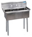 S/S 3 Compartments Economy Sink 10" x 14" x 10"-cityfoodequipment.com