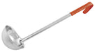 Winco Prime One-piece S/S 8oz Ladle, Orange, NSF (12 Each)-cityfoodequipment.com