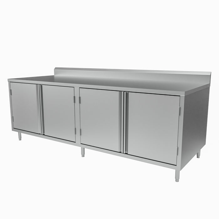 36" X 120" S/S Cabinet Base Chef Table-cityfoodequipment.com