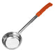 Winco Prime One-piece S/S 8oz Solid Food Portioner, Orange, NSF (12 Each)-cityfoodequipment.com