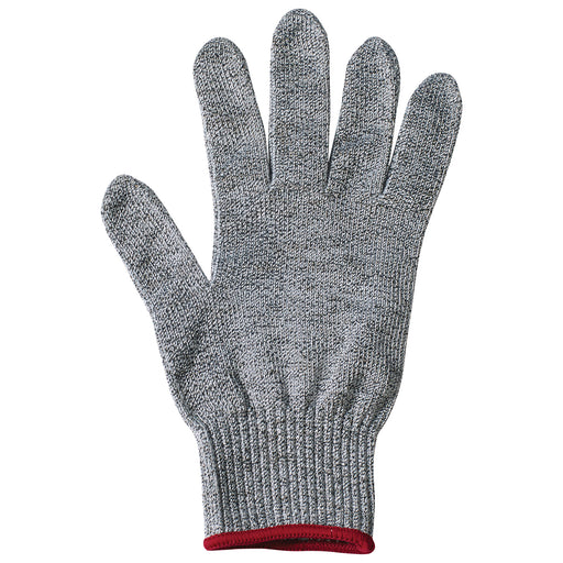 Cut Resistant Glove, S, Antimicrobial Agent, ANSI Lvl A5, Gray, Red Wristband (12 Each)-cityfoodequipment.com