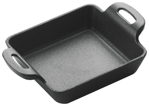 Mini Cast Iron, Induction Server, Square, 10 Oz, 4-7/8", Matte Black Enamel (6 Each)-cityfoodequipment.com