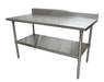 16 ga. S/S Work Table With Undershelf 5"Riser 60"Wx30"D-cityfoodequipment.com