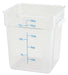 18qt Square Storage Container, Clear, PC (12 Each)-cityfoodequipment.com