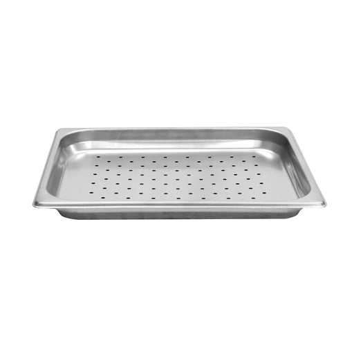 HALF SIZE 1 1/4" DEEP PERFORATED 24 GAUGE STEAM PANS LOT OF 12 (Ea)-cityfoodequipment.com