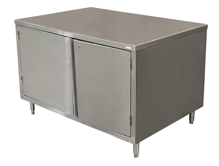 36" X 60" S/S Cabinet Base Chef Table Hinged Door-cityfoodequipment.com