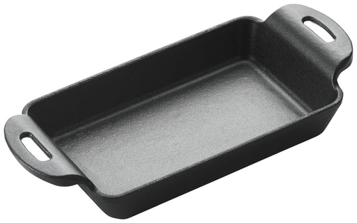 Mini Cast Iron,Induction Server,Rectangular,14 Oz, 7"x4-3/4",Matte Black Enamel (6 Each)-cityfoodequipment.com