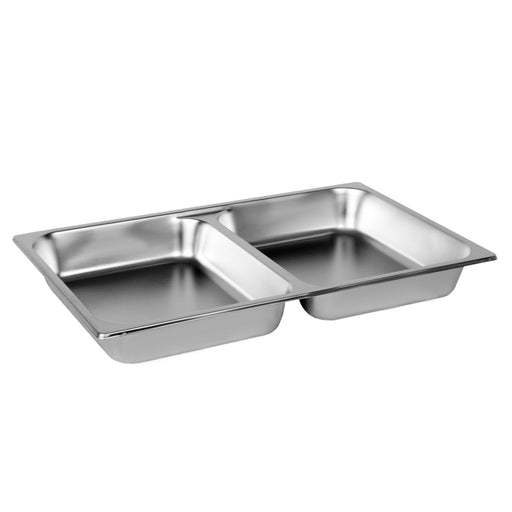 FULL SIZE 2 1/2" DEEP 24 GAUGE STEAM PANS, DIVIDED PAN LOT OF 6 (Ea)-cityfoodequipment.com