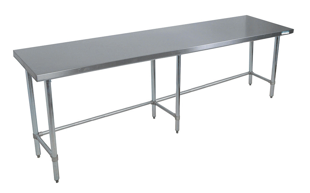 16 ga. S/S Work Table Open Base 96"Wx36"D-cityfoodequipment.com