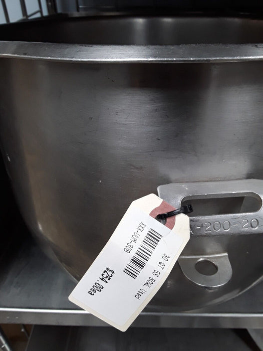 Used Hobart A200 - 20 QT Stainless Steel Bowl-cityfoodequipment.com