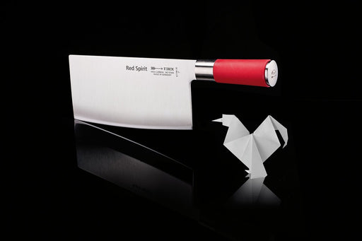 F. Dick (8170618-1) 7" Chinese Chef's Knife, Wide Spine, Red Spirit-cityfoodequipment.com