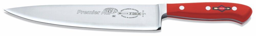 F. Dick (8144723-03) 9" Chef's Knife, Forged, Red Handle-cityfoodequipment.com