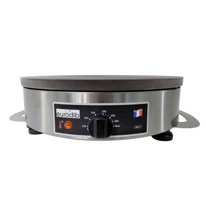 Eurodib CEEB41-120 15 9/10" Single Crepe Maker w/ Cast Iron Plate, 120v-cityfoodequipment.com