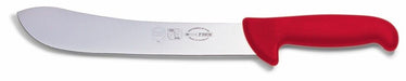 F. Dick (8238530-03) 12" Butcher Knife, Red Handle-cityfoodequipment.com