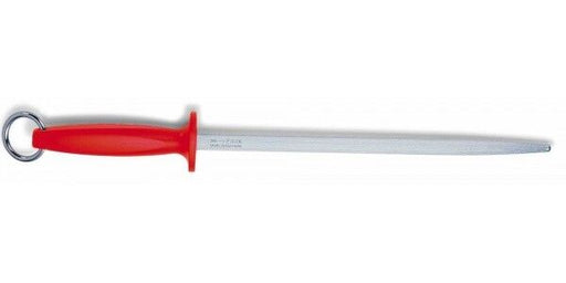 F. Dick (7517130-03) 12" Regular Cut Steel, Round - Red Handle-cityfoodequipment.com