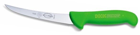 F. Dick (8298113-14) 5" Boning Knife, Curved, Flexible, Green Handle-cityfoodequipment.com