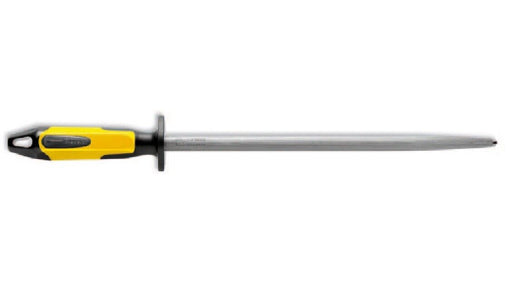 F. Dick (7517130-68) 12" Regular Cut Steel, Round - Yellow Handle-cityfoodequipment.com