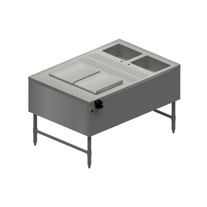 35" X 54" Pass Thru Cocktail Station w/ Soda Gun Holder-cityfoodequipment.com