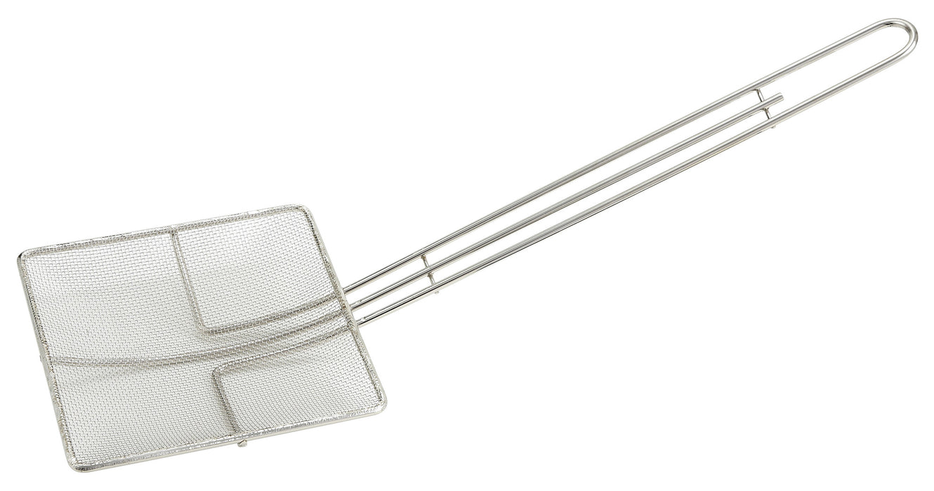 6-3/4" Mesh Skimmer, Square, Nickel Plated (12 Each)-cityfoodequipment.com