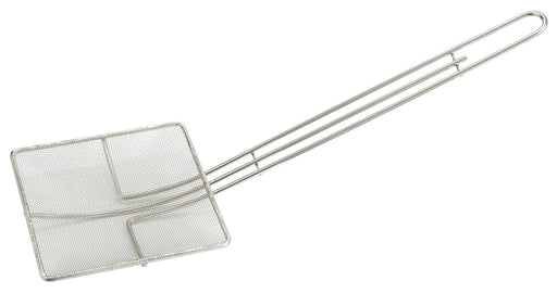 6-3/4" Mesh Skimmer, Square, Nickel Plated (12 Each)-cityfoodequipment.com