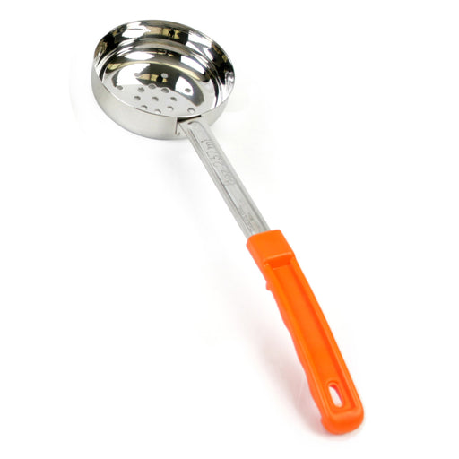 8 OZ LADOON PLASTIC 2 PC HANDLE PERF, ORANGE LOT OF 12 (Ea)-cityfoodequipment.com