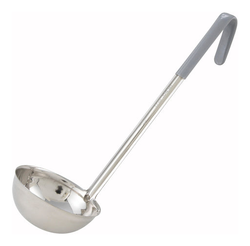 12oz, Ladle, One-piece, Gray, S/S (12 Each)-cityfoodequipment.com