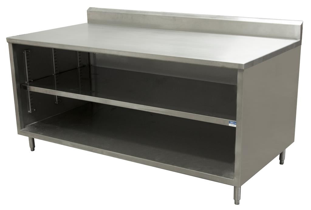 24" X 72" S/S Cabinet Base Chef Table 5" Riser-cityfoodequipment.com