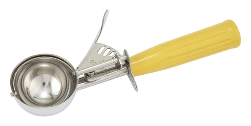 Ice Cream Disher, Size 20, Plastic Hdl, Yellow (12 Each)-cityfoodequipment.com