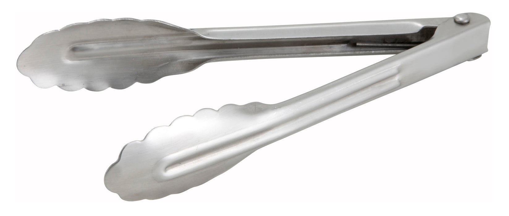 7" S/S Utility Tong, Heavyweight, 0.9mm (12 Each)-cityfoodequipment.com