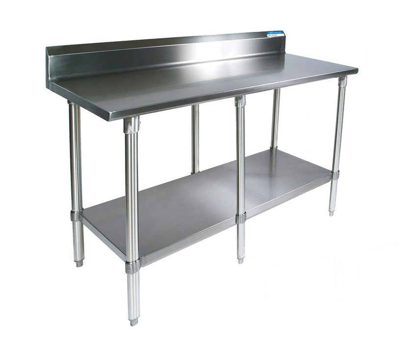 18 ga. S/S Work Table Undershelf 5" Riser 84"x30"-cityfoodequipment.com