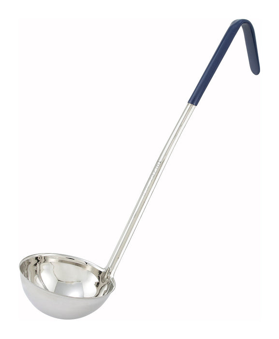 8oz, Ladle, One-piece, Blue, S/S (12 Each)-cityfoodequipment.com