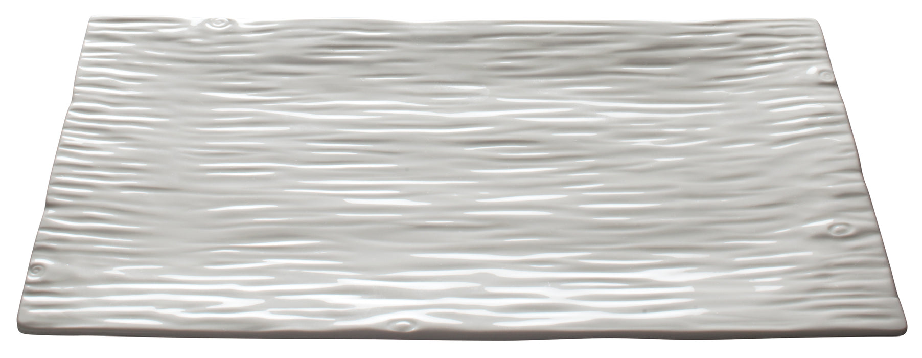 Ardesia Dalmata 12" x 7" Porcelain Rectangular Platter, Creamy White, 2 pcs/pack (6 Pack)-cityfoodequipment.com