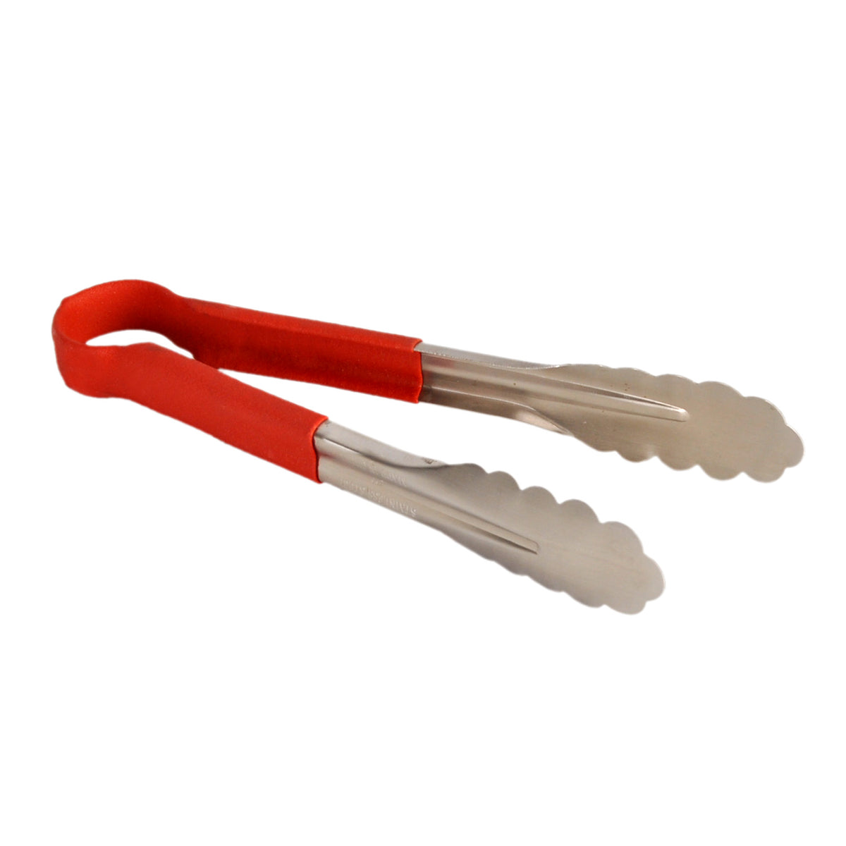 10 Stainless Tong Red Lot Of 12 Ea — 8322