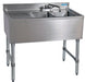 2 Comp Underbar Sink 36"Oal 10X14X10D Compartment SS-cityfoodequipment.com