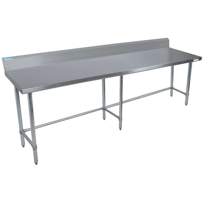 18 ga. S/S Work Table W/Open Base 5 Riser 96"Wx24"D-cityfoodequipment.com