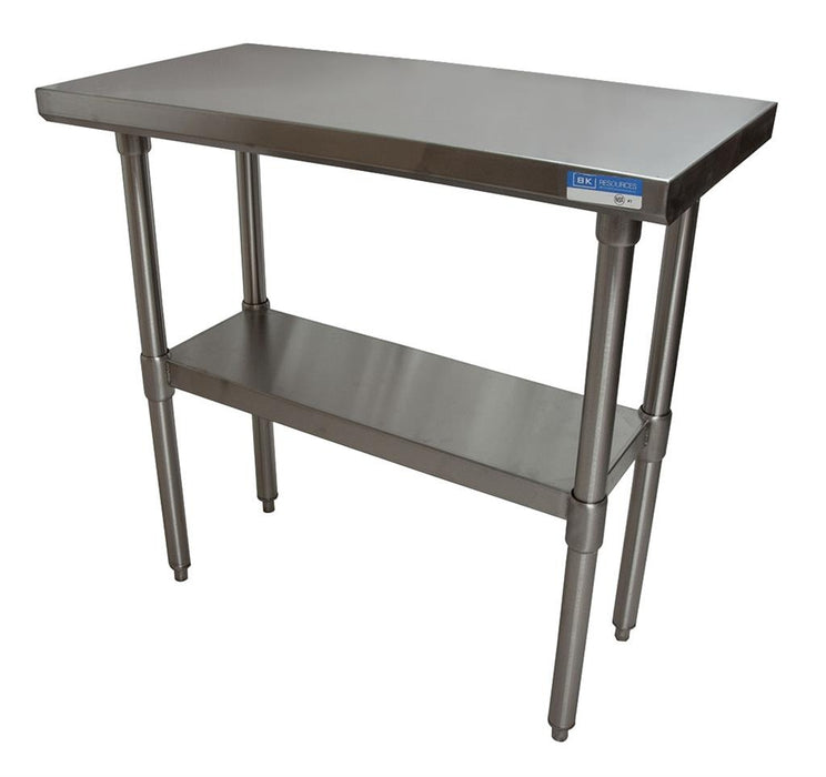 18 S/S Guage Work Table w/Galvanized Undershelf 48"Wx18"D-cityfoodequipment.com