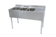 21"X48" S/SUnderbar Sink w/ Legs 3 Compartment Right Drainboard and Faucet-cityfoodequipment.com