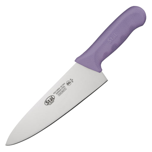 8" Cook's Knife, Purple PP Hdl, Allergen Free (6 Each)-cityfoodequipment.com