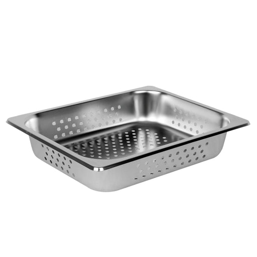 HALF SIZE 2 1/2" DEEP PERFORATED 24 GAUGE STEAM PANS LOT OF 12 (Ea)-cityfoodequipment.com