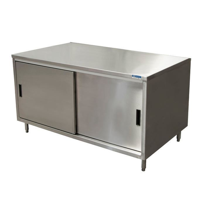 36" X 48" S/S Cabinet Base Chef Table Sliding Door-cityfoodequipment.com