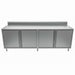 30" X 96" S/S Cabinet Base Chef Table 5" Riser Hinged Door-cityfoodequipment.com