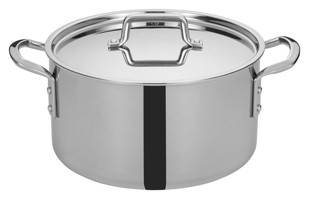 12qt Triply S/S Stock Pot w/Cover (4 Set)-cityfoodequipment.com