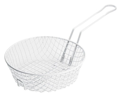 10" Breading Basket, Coarse Mesh, White Plastic Coating (12 Each)-cityfoodequipment.com