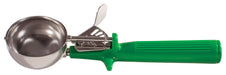 Ice Cream Disher, Size 12, One-piece Hdl, Green (12 Each)-cityfoodequipment.com