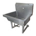 24" Wall Mount 1 Station Handwash Sink,1 Hole Splash Mount,Bracket-cityfoodequipment.com