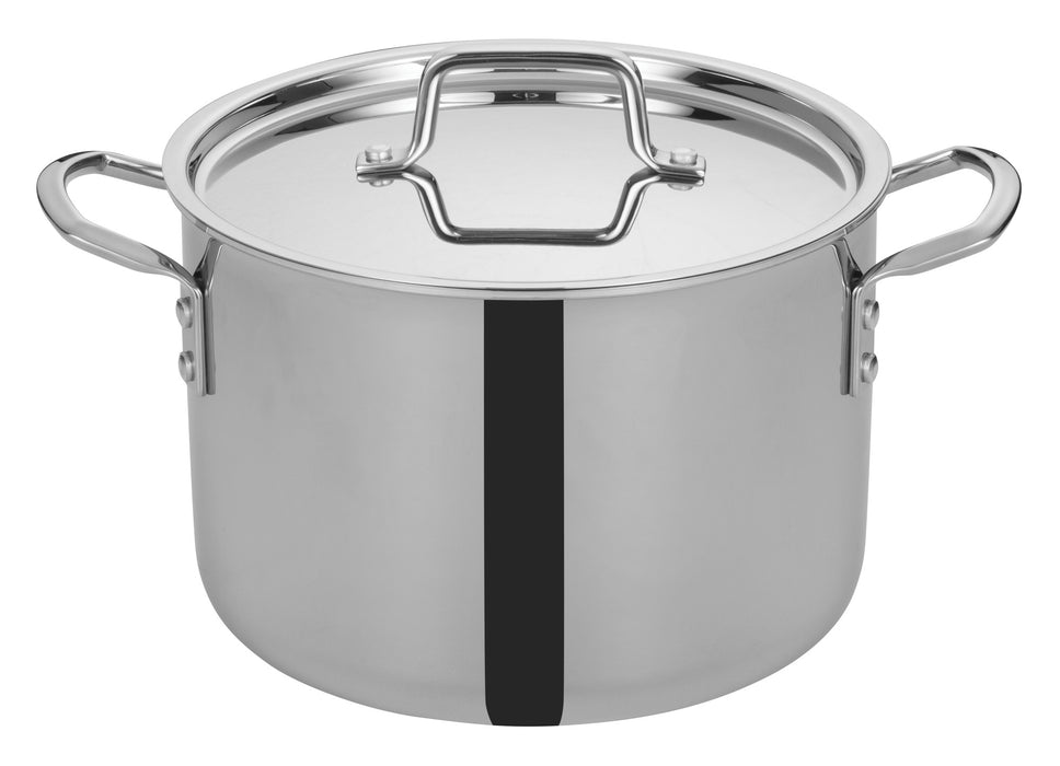 8qt Triply S/S Stock Pot w/Cover (6 Set)-cityfoodequipment.com