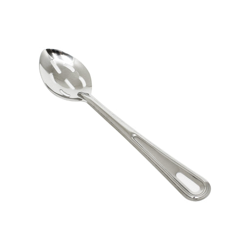 11" SLOTTED SPOON, STAINLESS HANDLE LOT OF 12 (Ea)-cityfoodequipment.com