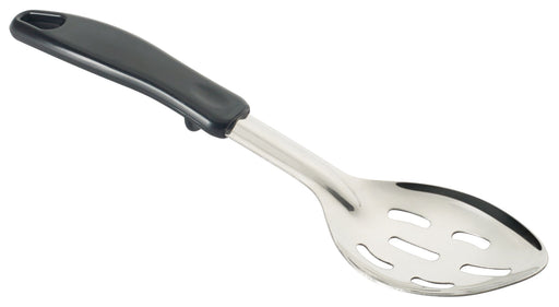 11" Slotted Basting Spoon, Stop Hook Plastic Hdl, S/S (12 Each)-cityfoodequipment.com